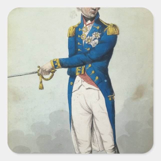 Sticker Carré L'amiral Horatio Nelson (Devant)