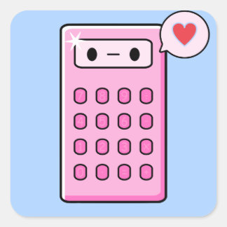 Sticker Carré L'amour du calculateur