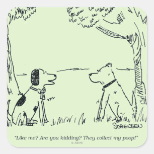 Sticker Carré L'amour du chien