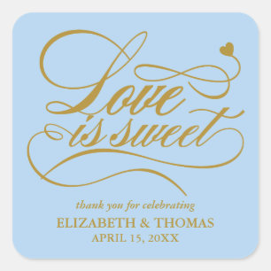 STICKER CARRÉ L'AMOUR ÉLÉGANT CLASSÉ EST DES BÂTIMENTS DE MARIAG