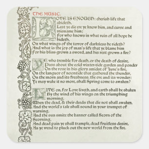 Sticker Carré L'amour est assez, 1897