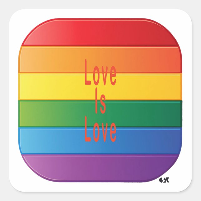 Sticker Carré L'amour est l'amour (Devant)