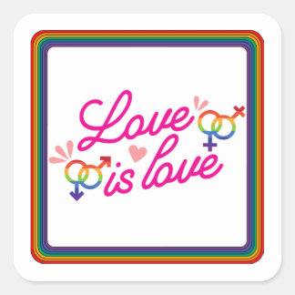 Sticker Carré "L'amour est l'amour"