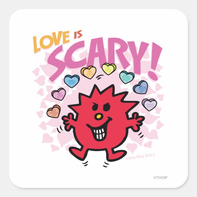 Sticker Carré L'amour est une petite peur (Devant)