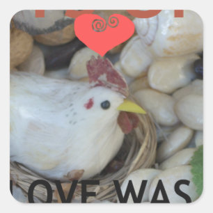 Sticker Carré L'amour était dans l'air