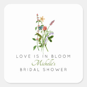Sticker Carré L'amour fleur sauvage est dans la Fête des mariées