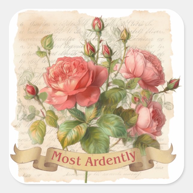 Sticker Carré L'AMOUR - Le plus ardemment - M. Darcy (Devant)