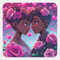 L'amour LGBT | Couple Anime Africain-Américain