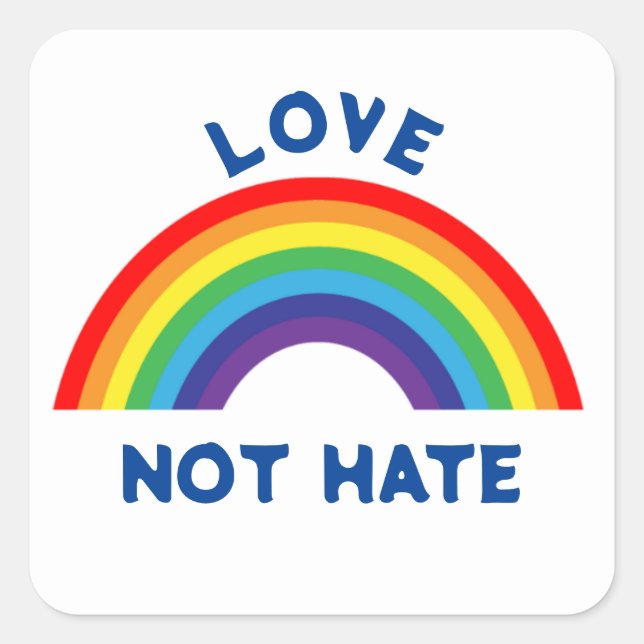 STICKER CARRÉ L'AMOUR NE DÉTESTE PAS (Devant)