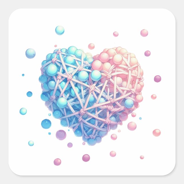 Sticker Carré L'amour porte toutes les choses (Devant)