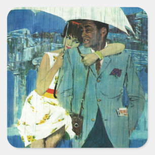 Sticker Carré L'amour vient à Mlle Lucas