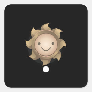 Sticker Carré Lampe murale de meubles brillants