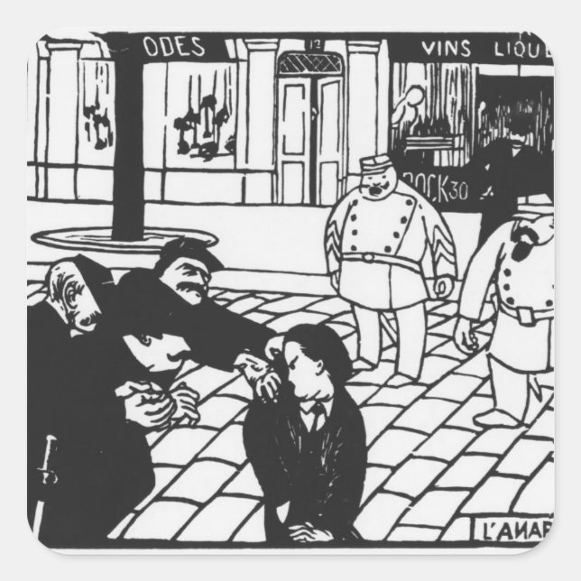 Sticker Carré L'anarchiste, 1892 (Devant)