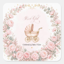 Landau Rose C'est une Fille Baby Shower Personnali