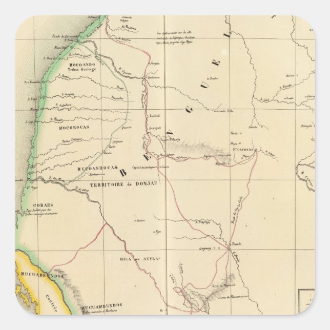 Sticker Carré L'Angola, Namibie 44 (Devant)