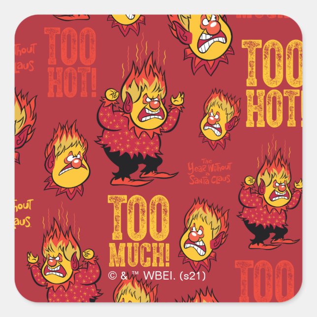 Sticker Carré L'ANNÉE SANS Motif SANTA CLAUS™ Heat Miser (Devant)