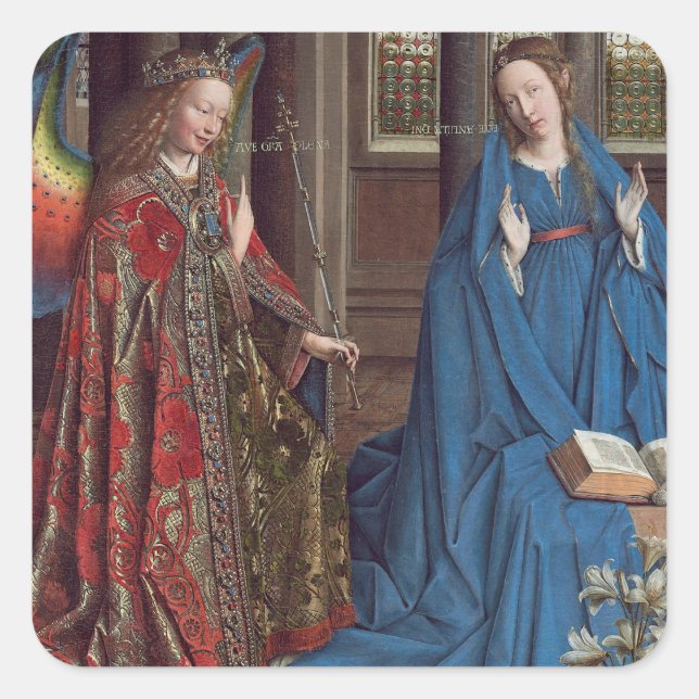 Sticker Carré L'Annonciation, ch. 1434-36 (huile sur toile) (Devant)