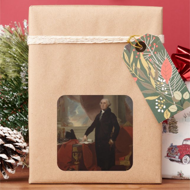 Sticker Carré Lansdowne Portrait : Le président américain George (vacances)