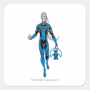 Sticker Carré Lanterne bleue 4