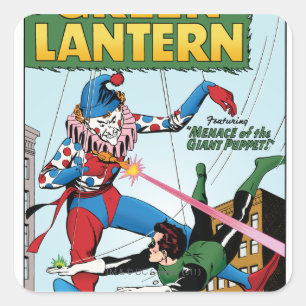 Sticker Carré Lanterne verte contre clown