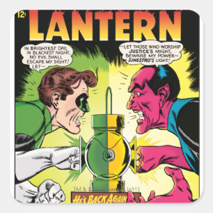 Sticker Carré Lanterne verte contre Sinestro