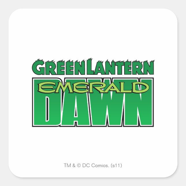 Sticker Carré Lanterne verte - logo Emerald Dawn (Devant)