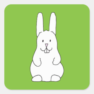Sticker Carré Lapin de Pâques