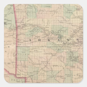 Sticker Carré L'Arkansas et partie de territoire indien