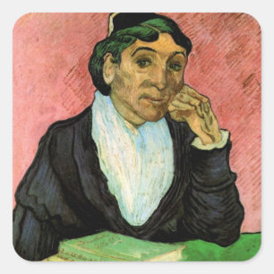 Sticker Carré L'Arlesienne (Madame Ginoux) par Vincent van Gogh