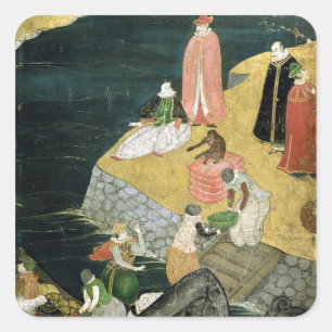 Sticker Carré L'arrivée des Portugais au Japon