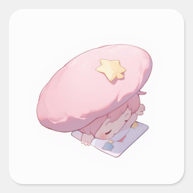 Sticker Carré L'Art Charme Whimsical (Devant)