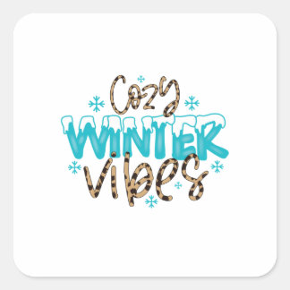 Sticker Carré L'Art d'hiver Cosy Vibes d'hiver