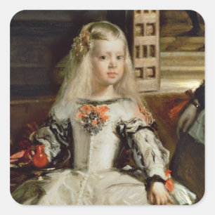 Sticker Carré Las Meninas ou La Famille de Philippe IV, c.1656