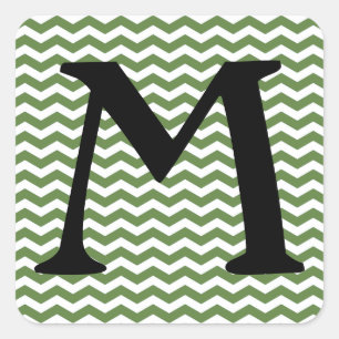Sticker Carré Las Palmas Green Wave Chevron