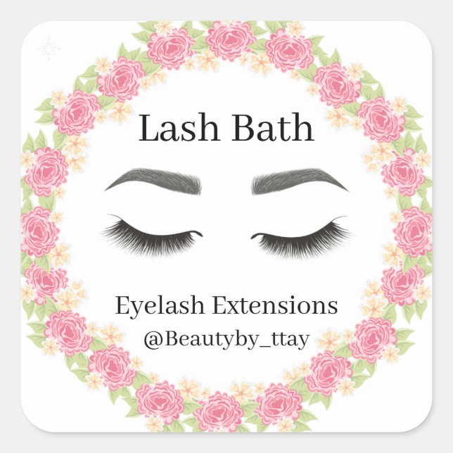 Sticker Carré Lash Cleanser (Devant)