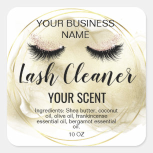 Sticker Carré lash nettoyeur or rousse rose classique carré squa
