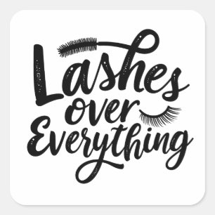 Sticker Carré Lashes sur n'importe quoi Ligne d'yeux Maquiller l