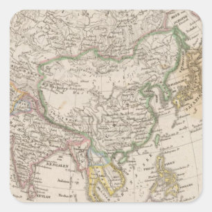 Sticker Carré L'Asie 13