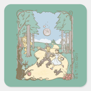 Sticker Carré L'Assistant D'Oz™   Storbook Yellow Brick Road