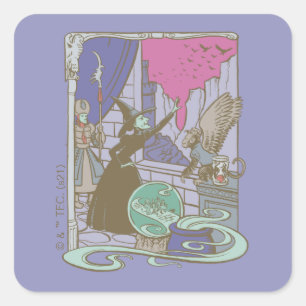 Sticker Carré L'Assistant D'Oz™ Storybook Wicked Witch™
