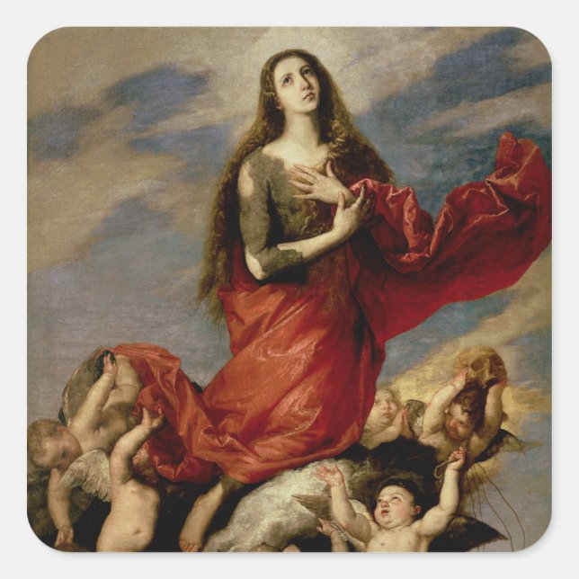 Sticker Carré L'Assomption de Marie-Madeleine, 1636 (Devant)