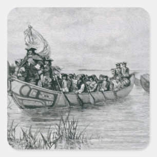 Sticker Carré L'atterrissage de Cadillac