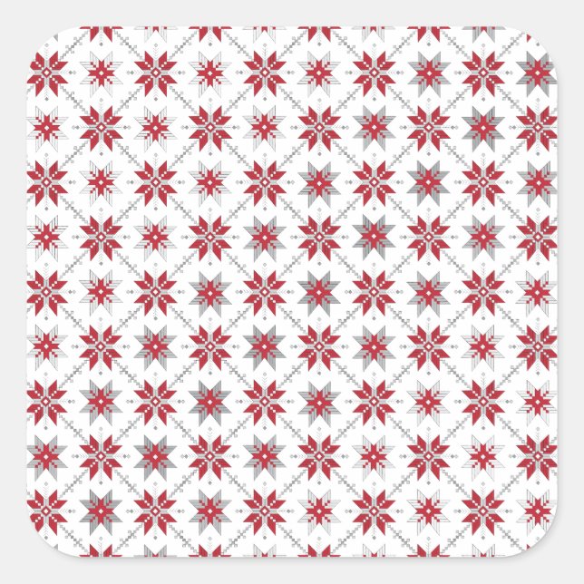 Sticker Carré Latvian Morning SUN motif géométrique V (Devant)