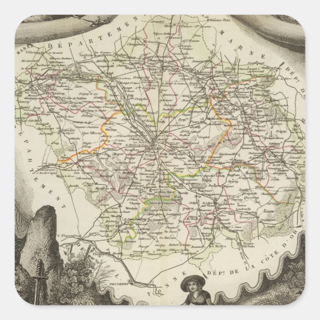 Sticker Carré L'aube (Devant)