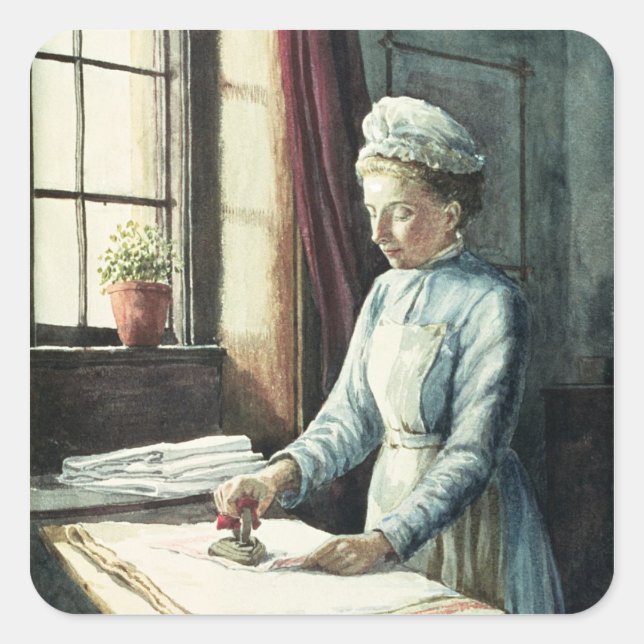 Sticker Carré Laundry Maid, c.1880 (Devant)