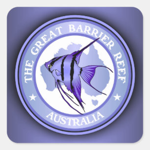 Sticker Carré L'Australie - la Grande barrière de corail