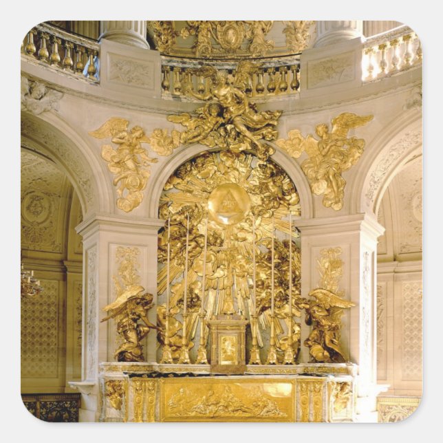 Sticker Carré L'autel de la chapelle royale (photo) (Devant)