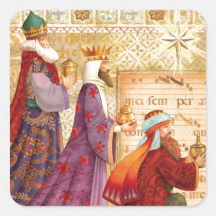 Sticker Carré L'autocollant de trois rois
