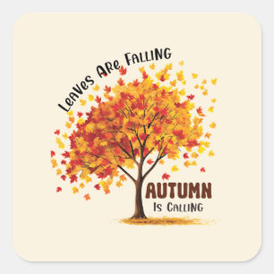 Sticker Carré L'automne appelle
