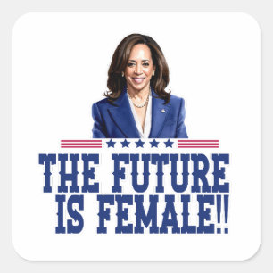Sticker Carré L'Avenir Est Femme Kamala Harris